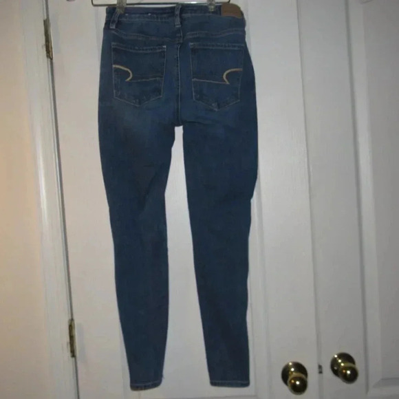 AMERICAN EAGLE Super Hi-Rise Jegging 360 Next Level Stretch Jeans Size 4 Short - Picture 3 of 8